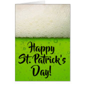 Green Beer Happy St. Patrick's Day Card (Front)