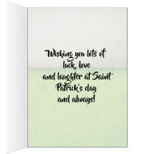 Green Beer Happy St. Patrick's Day Card (Inside (Right))