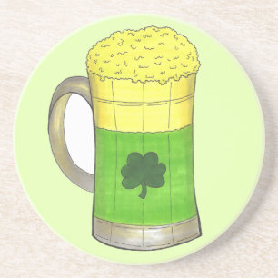 Green Beer Irish Shamrock St. Patrick's Day Coaster
