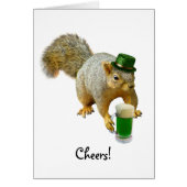 Green Beer Irish Squirrel Card (Front)
