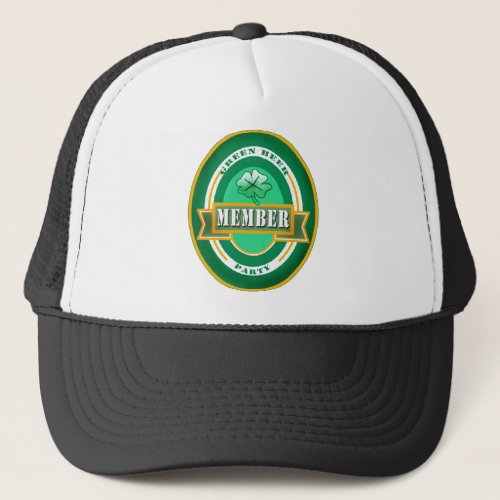 Green Beer Party Member Trucker Hat