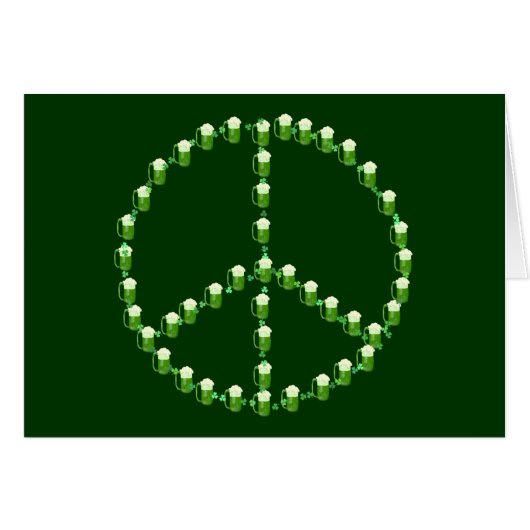 Green Beer Peace Sign (Front Horizontal)