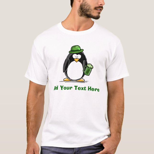 Green Beer Penguin T-Shirt (Front)