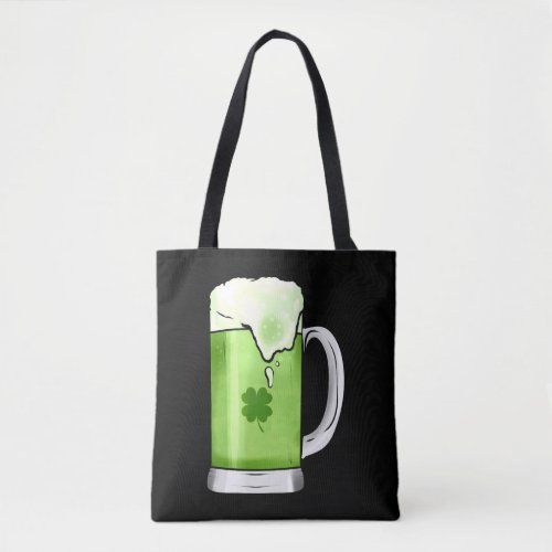 Green Beer With Shamrock On St Patrick s Day Tote Bag