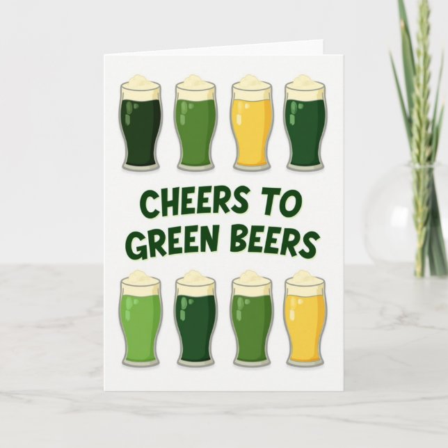 Green Beers Cheers Card (Front)