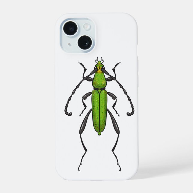 Green beetle iphone case (Back)