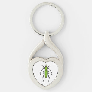 Green beetle keychain