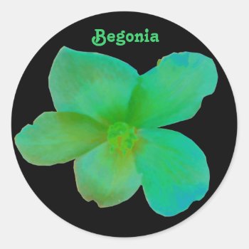 Green Begonia Customizable Sticker by Fallen_Angel_483 at Zazzle