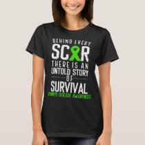 Green Behind Every Scar Kidneys Disease Awareness T-Shirt