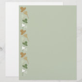 Green, beige and brown flowers and leaves (Front/Back)