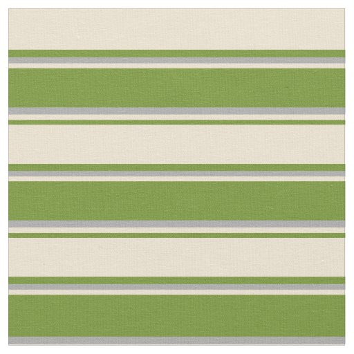 Green, Beige, and Dark Gray Striped/Lined Pattern Fabric