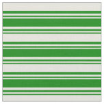 Green &amp; Beige Colored Lined/Striped Pattern Fabric