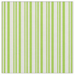 [ Thumbnail: Green & Beige Colored Striped Pattern Fabric ]