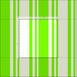 [ Thumbnail: Green & Beige Lines Pattern Fabric ]