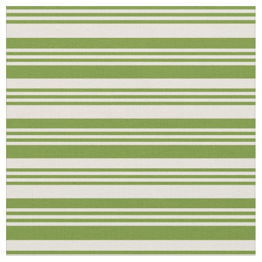 Green & Beige Lines/Stripes Pattern Fabric