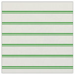 [ Thumbnail: Green & Beige Lines/Stripes Pattern Fabric ]