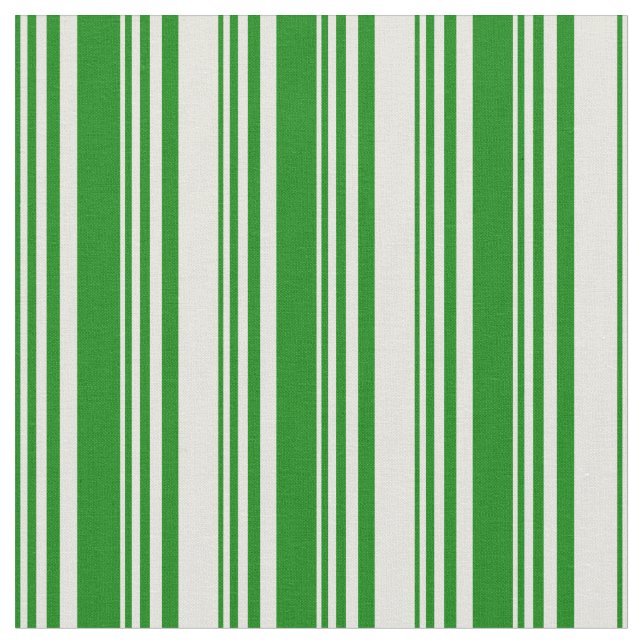 Green & Beige Pattern Fabric (Close Up)