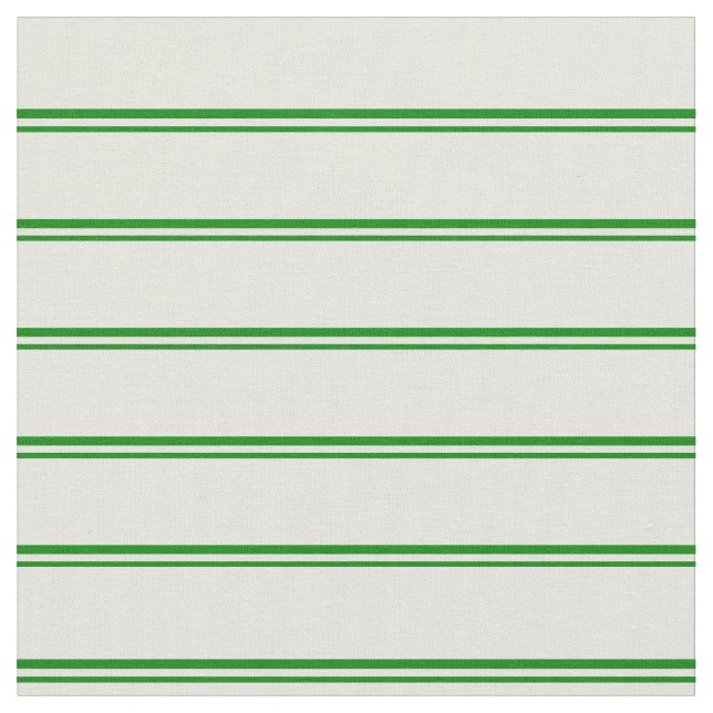 Green & Beige Striped/Lined Pattern Fabric (Close Up)