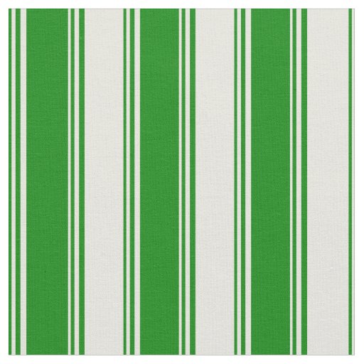 Green & Beige Striped Pattern Fabric