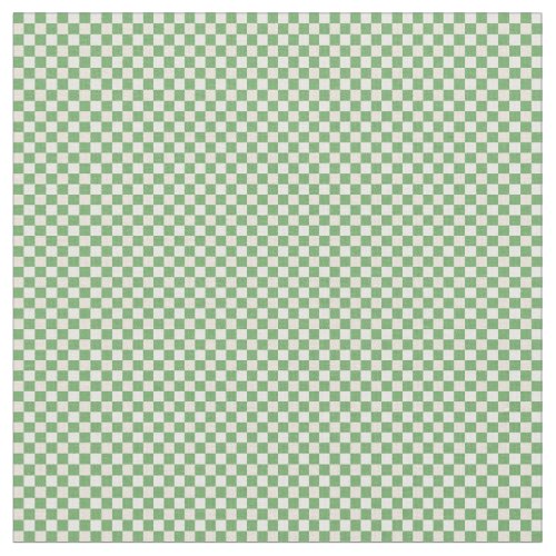 Green Beige  White Plaid Pattern Fabric