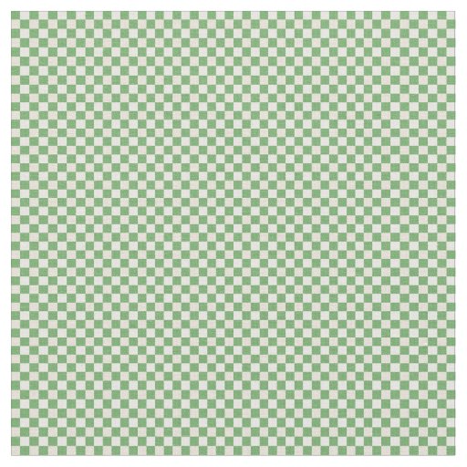 Green, Beige & White Plaid Pattern Fabric