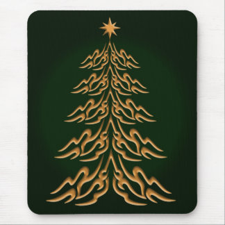Green Bell Christmas Tree Mouse Pad