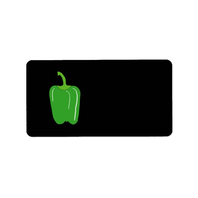 Green Bell Pepper. Whole. Label (Front)