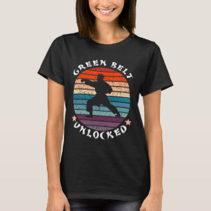 Green Belt Level Unlocked Achievement Karate Keep T-Shirt