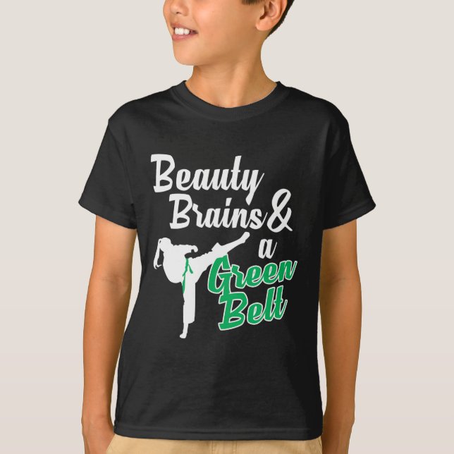 Green Belt Taekwondo Martial Arts Funny Judo Quote T-Shirt (Front)
