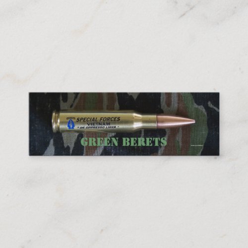 green berets special forces group bookmarker mini business card