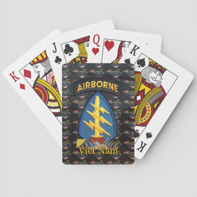 green berets special forces vietnam nam poker cards (Back)