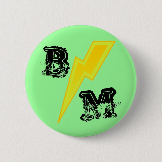 Green Best Man LIghtning Bolt Pin (Front)