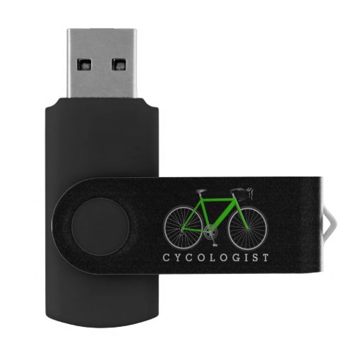 Green Bicycle Cycologist Flash Drive