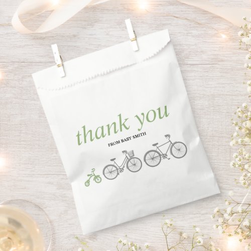 Green Bicycle Favor Bag