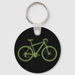 green bicycle keychain