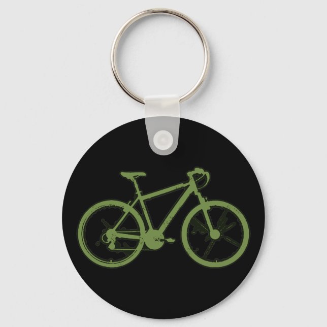 green bicycle keychain (Front)