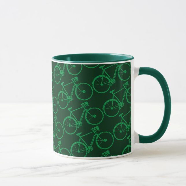 green bicycle mug (Right)