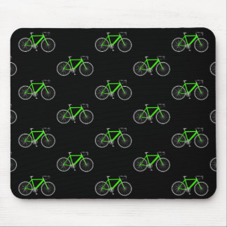 green bicycle on black mouse pad
