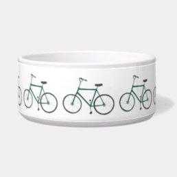 Green Bicycles Pet Water or Food Bowl