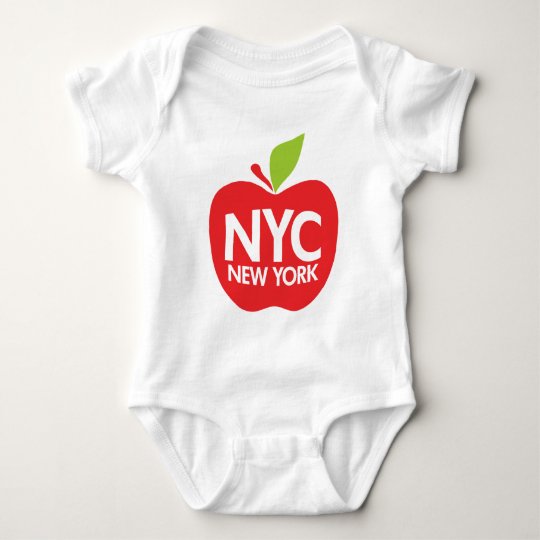 Green Big Apple NYC Baby Bodysuit