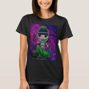 Green Big Eye Genie Girl Magic Bottle T-Shirt
