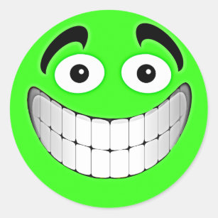 Buy Smiley Face Big Grin Printed Sticker