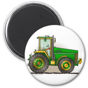 Green Big Tractor Magnets