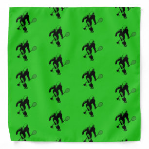 Green Bigfoot Tennis Pattern Bandana
