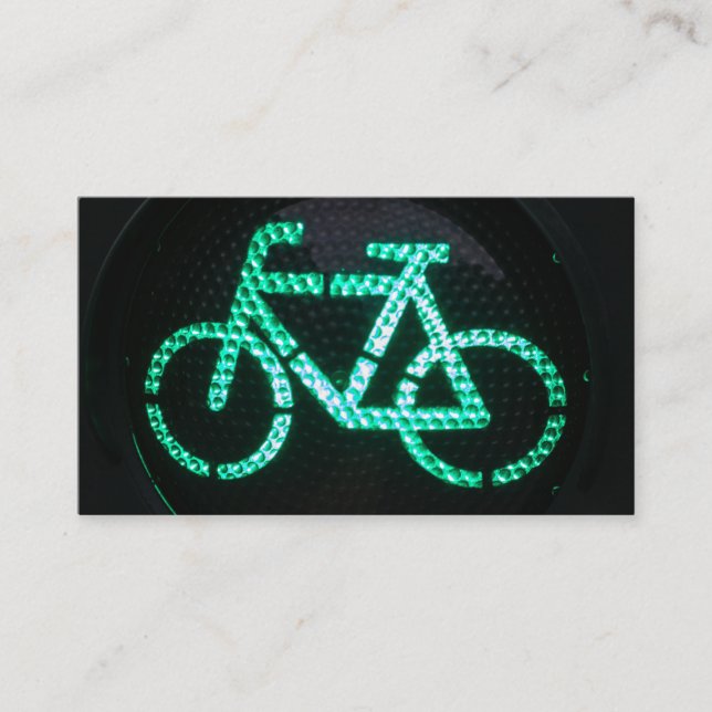 Green Bike for Bicycle Repair Shops Bike Repair Business Card (Front)