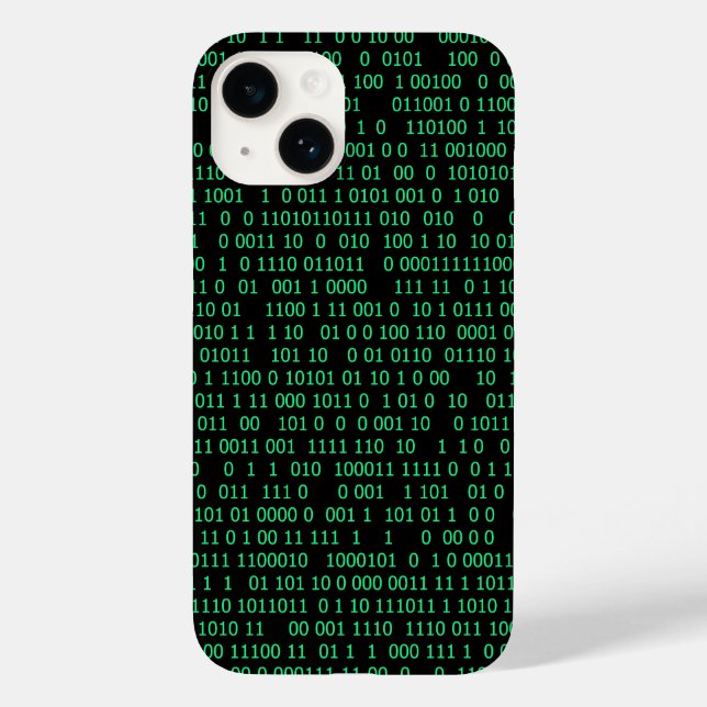 Green Binary Numeral System Case-Mate iPhone Case (Back)