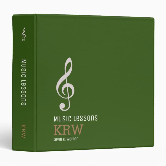 Green Binder for Music Subjects (Front/Spine)