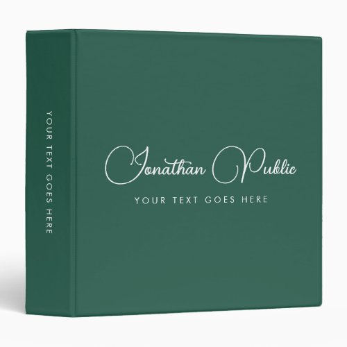Green Binder Typography Name Upload Your Logo Here