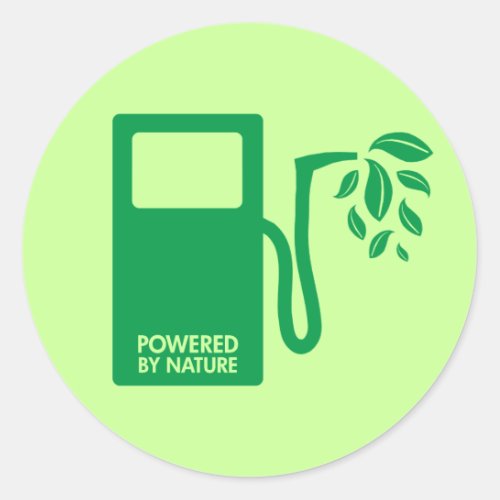 Green Biofuel Ethanol Classic Round Sticker