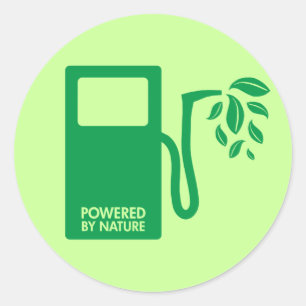 Green Biofuel Ethanol Classic Round Sticker